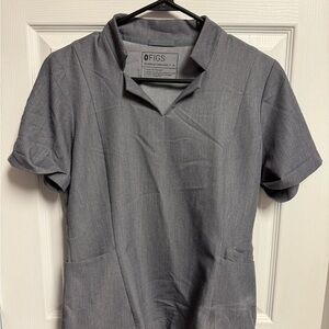 Figs Gray Casual Button Down Shirt